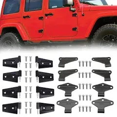 Lqito 4 Door Hinge Assembly Kits for Jeep JK Jeep Wrangler