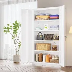 BESFUR Metal Storage Cabinets with Locking Doors and Adjustable Shelves