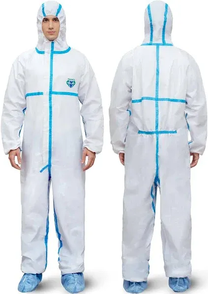 Medtecs Hazmat Suits 6 Sizes Options Disposable Coveralls Suit