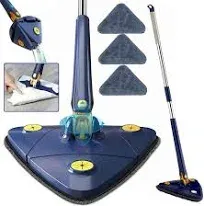 360° Rotatable Adjustable Triangle Cleaning Mop Long Handle Microfiber Dust C