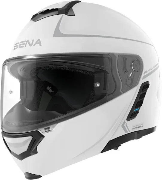 SENA Impulse Flip Up Solid Helmet (X-Large, Gloss White)