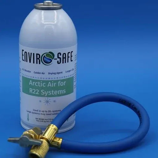 ENVIRO-SAFE Envirosafe Arctic Air for R22, 1 can and Brass Hose