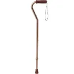 Medline Aluminum Fashion Cane with Offset Handle, Bronze