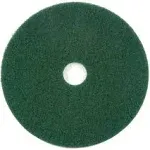 Americo Scrubbing Pads, 17&quot; Diameter, Green, 5/Carton 