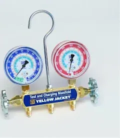 Yellow Jacket Gauge Set 2 Valve Manifold R134a, R507, R404a, MODEL 41312