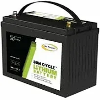 12V LiFEPO4 Lithium Solar Deep Cycle Battery 100 Amp-Hours 1280W for RV, Solar