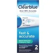 Clearblue Rapid Detection Pregnancy Test, Home Kit, 2 Count 