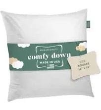 ComfyDown Decorative Throw Pillow Insert, Down and Feathers Fill