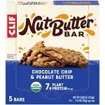 CLIF Nut Butter Bar - Chocolate Chip &amp; Peanut Butter - Filled Energy Bars - Non-