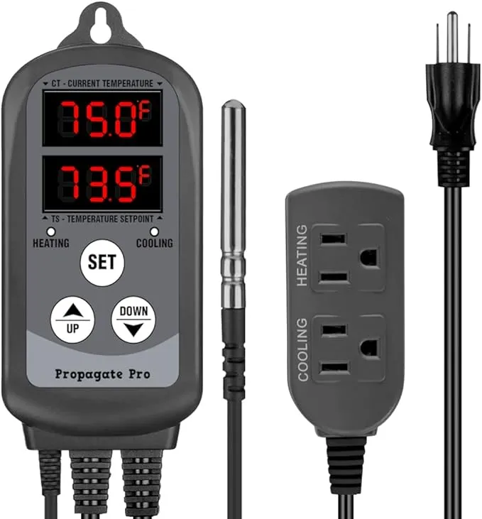 15 Amp Plug in Digital Temperature Controller Outlet by | Heating/Coolin<wbr/>g The...