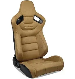 Clearance Sale Universal Reclinable Racing Seat Dual Slider Right Brown Suede