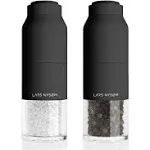 LARS NYSØM LARS NYSM Salt and Pepper Grinder Set Stainless Steel with Adjustable Grinder I Bottle Design Spice Mills Set Manual