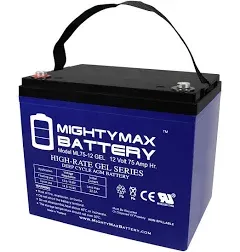 Mighty Max Battery 12V 75AH Gel Battery Replacement