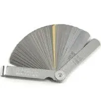 GEARWRENCH Feeler Gauges: 32 Blade, 3 5/16 in Lg, 1/2 in Wd, Steel, 0.0015 in to 0.035 in