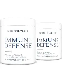 BodyHealth Immune Defense, Immune Support, Elderberry with Zinc and Vitamin C for Adults