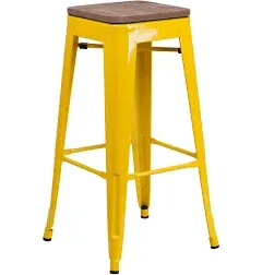 Flash Furniture Commercial Grade 30" High Backless Mint Green Indoor-Outdoor Barstool