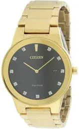 Citizen Eco-Drive AU1062-56E Axiom Men Stainless Steel Black Dial Date Men Watch