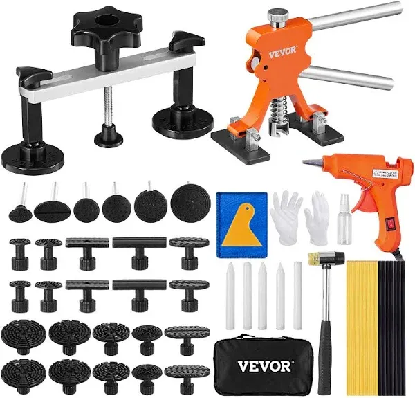 VEVOR 56 PCS Dent Removal Kit, Paintless Dent Repair Kit with Golden Lifter, Bri