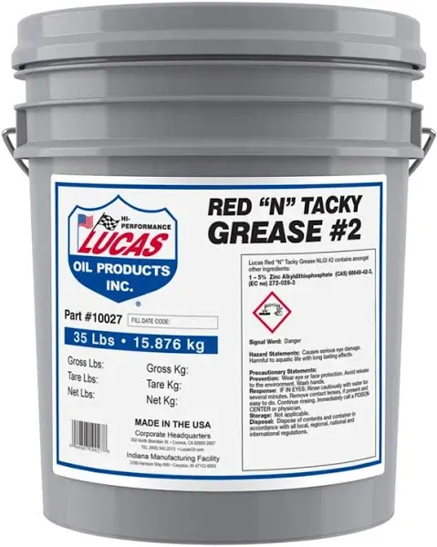 Lucas Oil 10027 Grease - Red 'n' Tacky