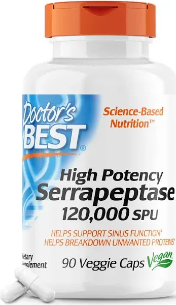 Doctor's Best - High Potency Serrapeptase 120,000 SPU - 270 Veggie