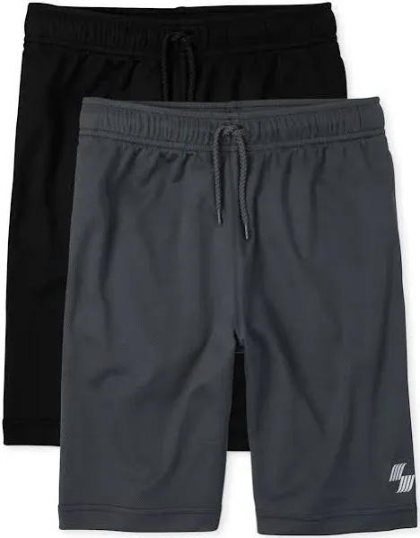 The Children's Place Boys' 2 Pack Mesh Performance Basketball Shorts