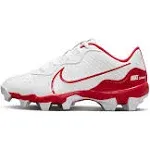 Nike Kids' Alpha Huarache Keystone 4 RM Baseball Cleats, Boys', Size 5, White/Red