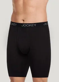 Jockey Chafe Proof Pouch Ultra Soft Modal 8.5" Long Leg Boxer Brief Men's