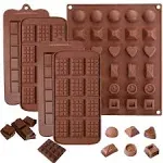 5 Pack Chocolate Bar Molds,Silicone Chocolate mold Candy Jelly Cake Baking Mo...