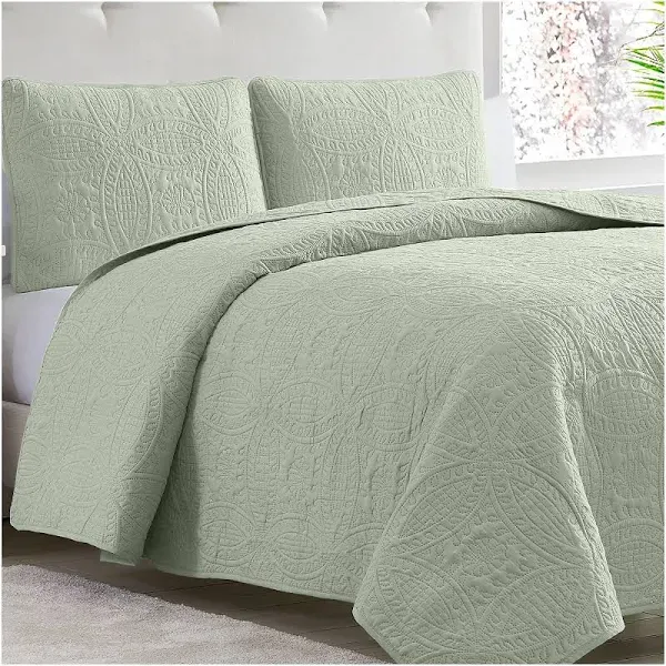 Mellanni Bedspread Coverlet Set Bedding Cover With Shams