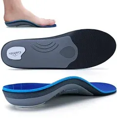 Walkomfy Heavy Duty Support Pain Relief Orthotics - 210+ lbs Plantar Fasciitis High Arch Support Insoles for Men Women, Flat Feet Orthotic Insert, Work Boot Shoe Insole, Absorb Shock with Every Step