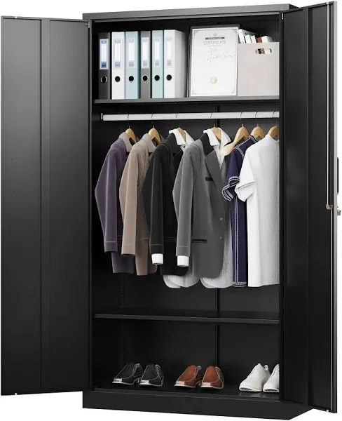 Fesbos Metal Wardrobe Cabinets with Lock