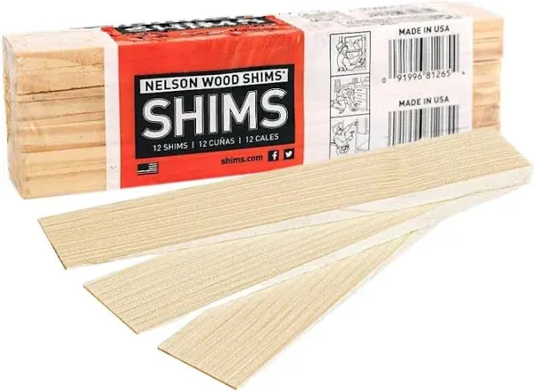 Nelson Wood Shims 8" 12 Pack