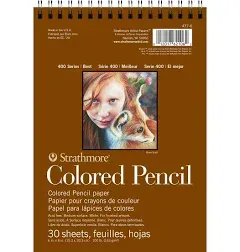 Strathmore 400 Series Colored Pencil Pad - 6" x 8", 30 Sheets, 100 lb