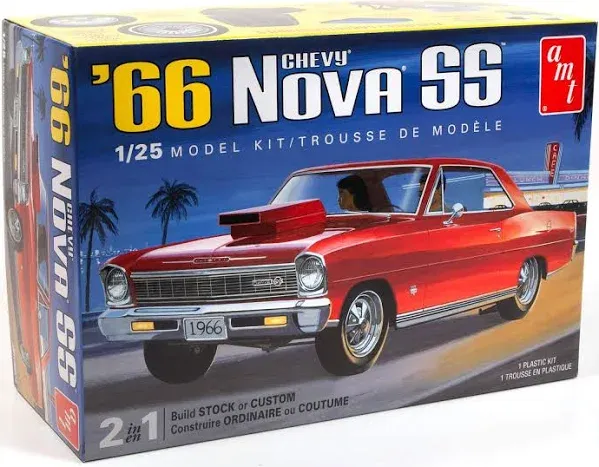 1966 Chevrolet Nova SS 2-in-1 Kit 1/25 Scale Model by AMT