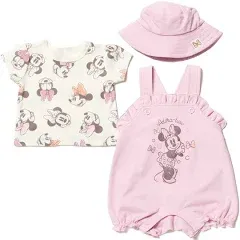 Disney Minnie Mouse Newborn Baby Girls 3 Piece Outfit Set