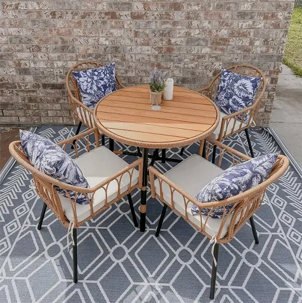 YITAHOME 5 Pieces Outdoor Patio Dining Table Chair Set