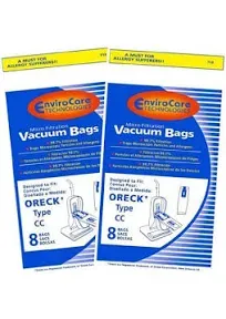 EnviroCare Replacement MicroFiltration Vacuum Bags Made to fit Oreck Type CC, XL. Hoover ONEPWR Upright Vacuums 16 pack