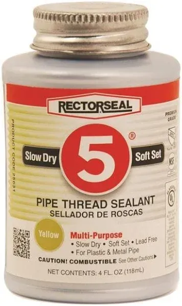 RectorSeal No. 5 Pipe Thread Sealant w/ Brush Top (16 oz.)