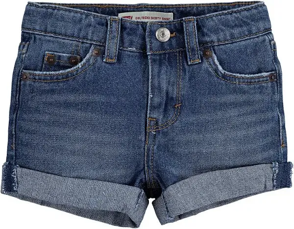 Levi's Girls' Girlfriend Fit Denim Shorty Shorts