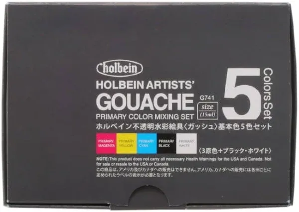 Holbein Gouache 5-Color 15ml Mixing Color Set