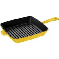 Staub Cast Iron 12-inch, Cast Iron, Square, Grill Pan, Citron