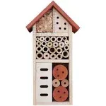 Lulu Home Wooden Insect House, Hanging Insect Hotel for Bee, Butterfly, Ladybirds, Beneficial Insect Habitat, Bug Hotel Garden, 10.4 x 3.4 x 5.4 inch