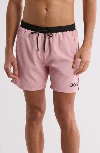 Boss Men's Contrast Logo Swim Shorts