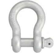 1-1/2 in., 17 ton, Galvanized Screw Pin Anchor Shackle