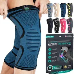 Modvel Compression Knee Brace for Women & Men - 2 Pack Knee Brace for Women Running Knee Pain, Knee Support Compression Sleeve, Workout Sports Knee Braces for Meniscus Tear ACL & Arthritis Pain Relief