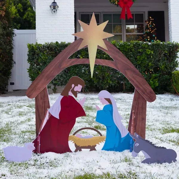 Best Choice Products 4ft Christmas Holy Family Nativity Scene