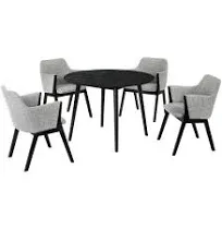 Arcadia/Renzo Dining Table and 4 Chairs Set