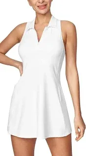 IUGA Tennis Dress for Women, Golf Workout Dresses with shorts underneath built-i