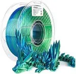 AMOLEN 3D Printer Filament, PLA Filament 1.75mm Dual Color Filament, Silk Blue G