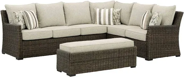 Signature Design by Ashley Ashley Brook Ranch Outdoor Sofa Sectional/Bench